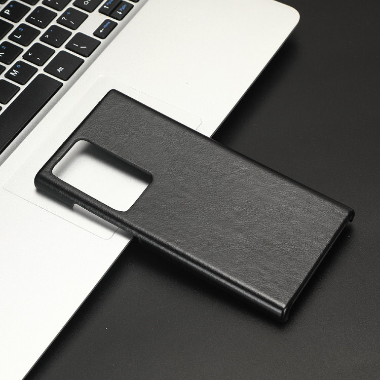 Кожаная накладка-чехол для Samsung Galaxy S23 Ultra (черный)