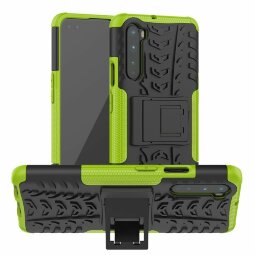 Чехол Hybrid Armor для OnePlus Nord (черный + зеленый)