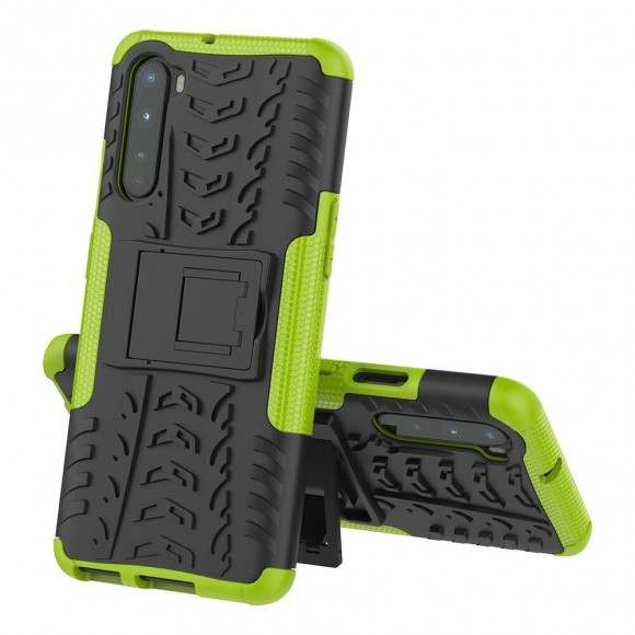 Чехол Hybrid Armor для OnePlus Nord (черный + зеленый) Чехол Hybrid Armor для OnePlus Nord (черный + зеленый)