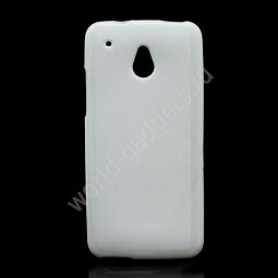 Мягкий пластиковый чехол для  HTC One Mini / M4 (белый)