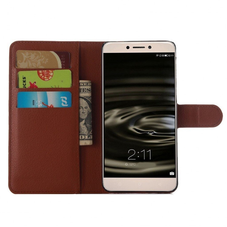 Чехол с визитницей для LeEco Le 1S (коричневый)