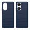 Чехол-накладка Carbon Fibre для Honor X7 (темно-синий)