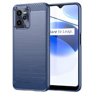Чехол-накладка Carbon Fibre для Realme C35 (темно-синий) Чехол-накладка Carbon Fibre для Realme C35 (темно-синий)