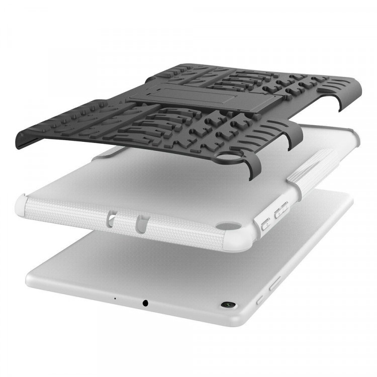 Чехол Hybrid Armor для Samsung Galaxy Tab A 10.1 (2019) SM-T510 / SM-T515 (черный + белый)