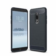 Чехол-накладка Carbon Fibre для Meizu 15 (темно-синий)