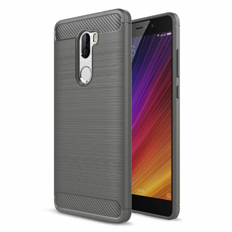 Чехол-накладка Carbon Fibre для Xiaomi Mi5S Plus (серый)