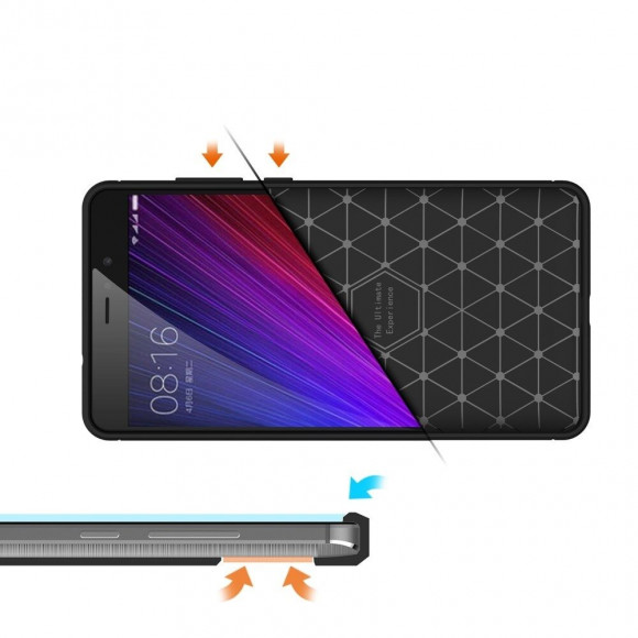 Чехол-накладка Carbon Fibre для Xiaomi Mi5S Plus (серый) Чехол-накладка Carbon Fibre для Xiaomi Mi5S Plus (серый)