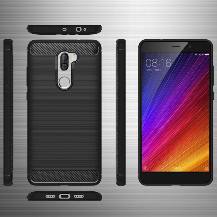 Чехол-накладка Carbon Fibre для Xiaomi Mi5S Plus (серый)