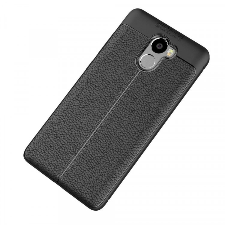 Чехол-накладка Litchi Grain для Xiaomi Redmi 4 (черный)