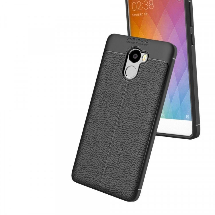 Чехол-накладка Litchi Grain для Xiaomi Redmi 4 (черный)