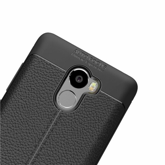 Чехол-накладка Litchi Grain для Xiaomi Redmi 4 (черный)