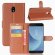 Чехол с визитницей для Samsung Galaxy J5 2017 (коричневый)
