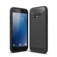 Чехол-накладка Carbon Fibre для Samsung Galaxy J2 Pro 2018 (черный) Чехол-накладка Carbon Fibre для Samsung Galaxy J2 Pro 2018 (черный)
