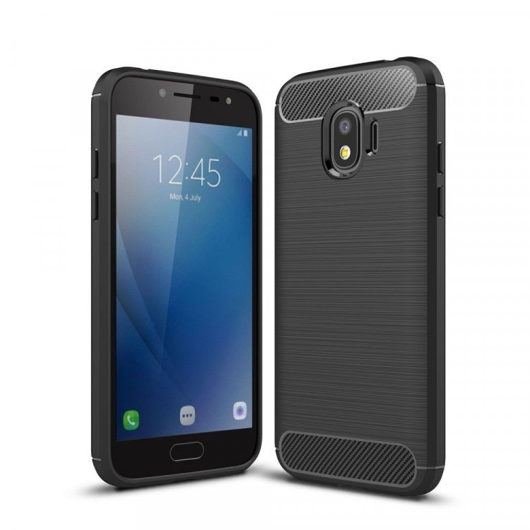 Чехол-накладка Carbon Fibre для Samsung Galaxy J2 Pro 2018 (черный)