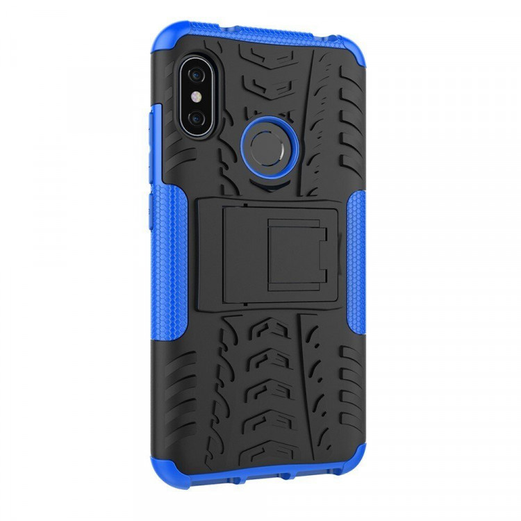 Чехол Hybrid Armor для Xiaomi Mi A2 Lite / Redmi 6 Pro (черный + голубой)