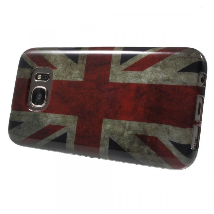Чехол для Samsung Galaxy S7 (Винтажный флаг Великобритании)