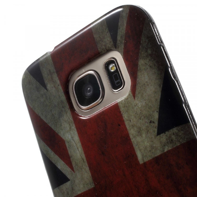 Чехол для Samsung Galaxy S7 (Винтажный флаг Великобритании)