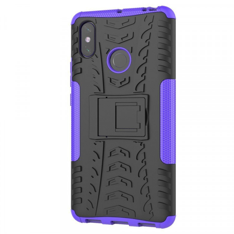Чехол Hybrid Armor для Xiaomi Mi Max 3 (черный + фиолетовый)