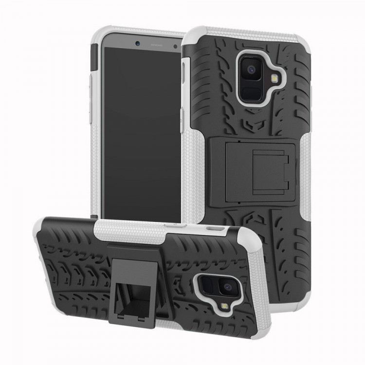 Чехол Hybrid Armor для Samsung Galaxy A6 (черный + белый)