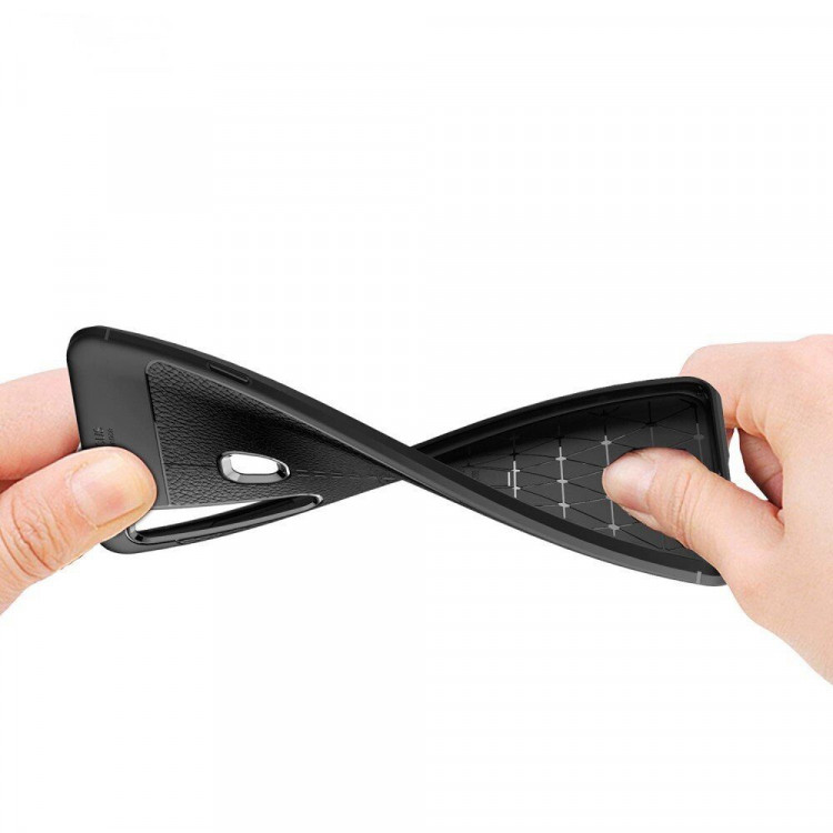 Чехол-накладка Litchi Grain для Samsung Galaxy A9 (2018) (темно-синий)