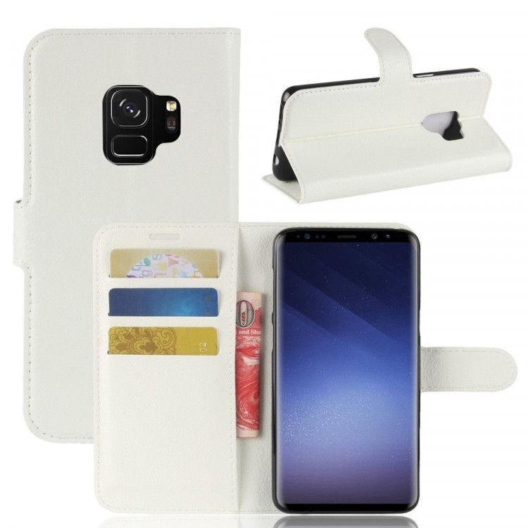 Чехол с визитницей для Samsung Galaxy S9 (белый)