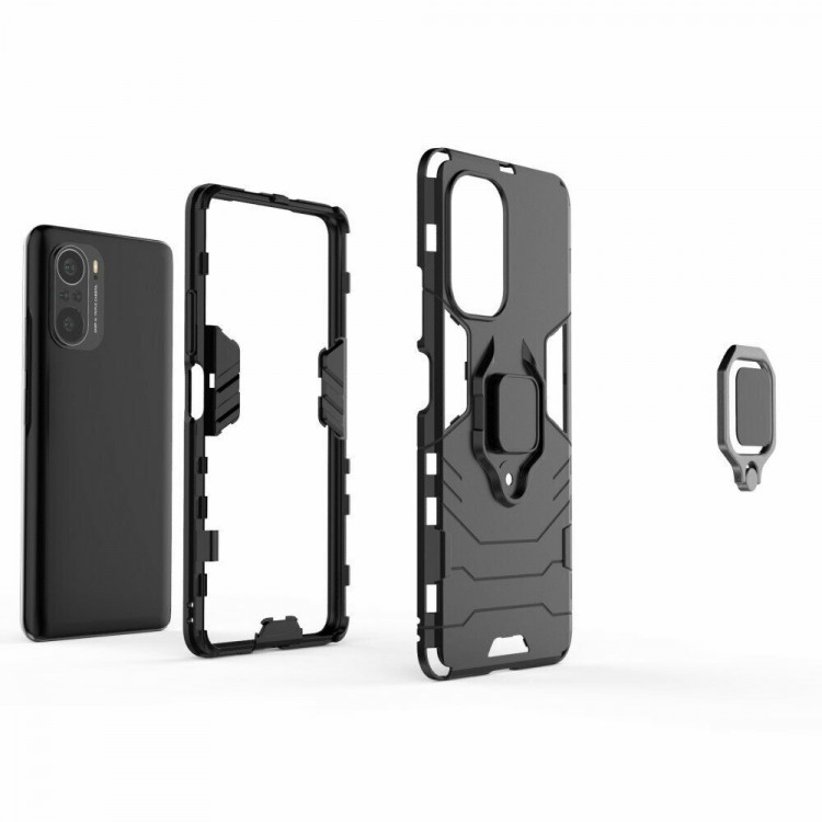 Чехол Armor Ring Holder для Xiaomi Mi 11i / Redmi K40 / Redmi K40 Pro / Xiaomi Poco F3 (красный)