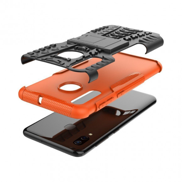 Чехол Hybrid Armor для Samsung Galaxy A30 / Galaxy A20 (черный + оранжевый) Чехол Hybrid Armor для Samsung Galaxy A30 / Galaxy A20 (черный + оранжевый)