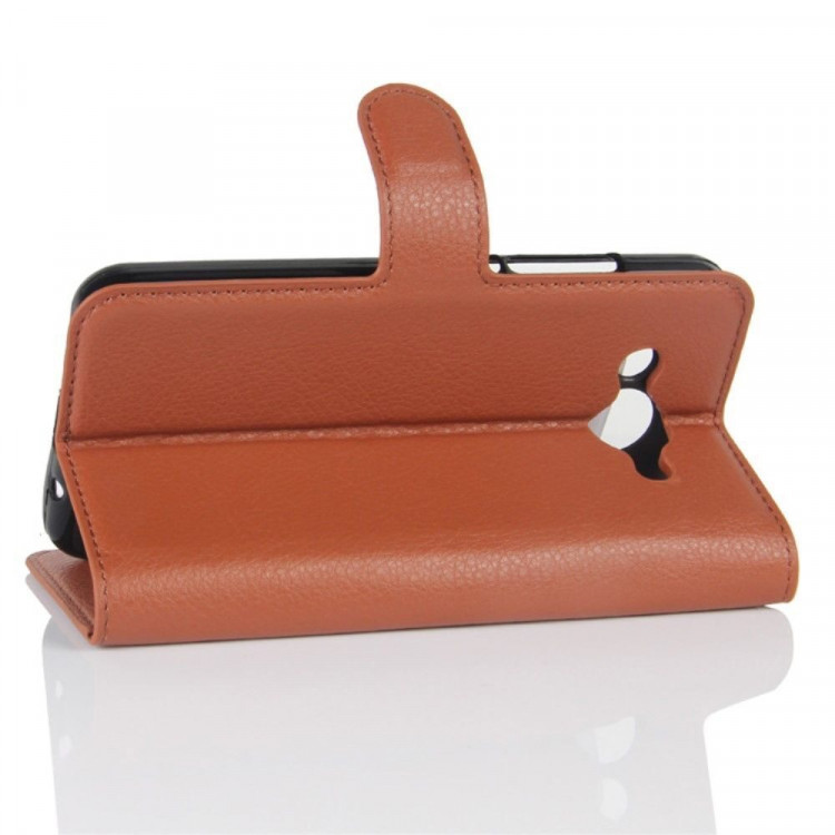 Чехол с визитницей для Huawei Y3 2017 (коричневый)