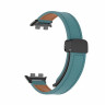 Кожаный ремешок с магнитной застежкой для Honor Band 9 (сине-зеленый)