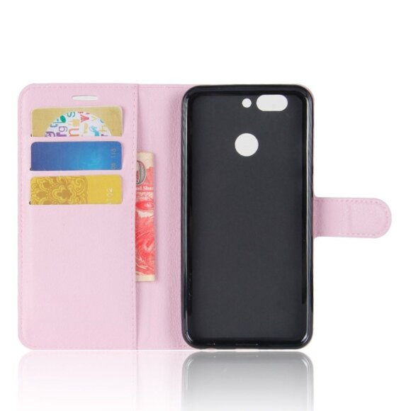 Чехол с визитницей для Huawei Nova 2 Plus (розовый) Чехол с визитницей для Huawei Nova 2 Plus (розовый)