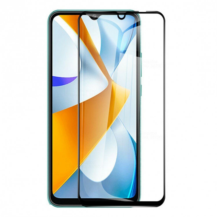 Защитное стекло 3D для Xiaomi Poco C40 (черный)