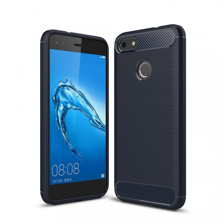 Чехол-накладка Carbon Fibre для Huawei Nova Lite 2017 / P9 lite mini (темно-синий)
