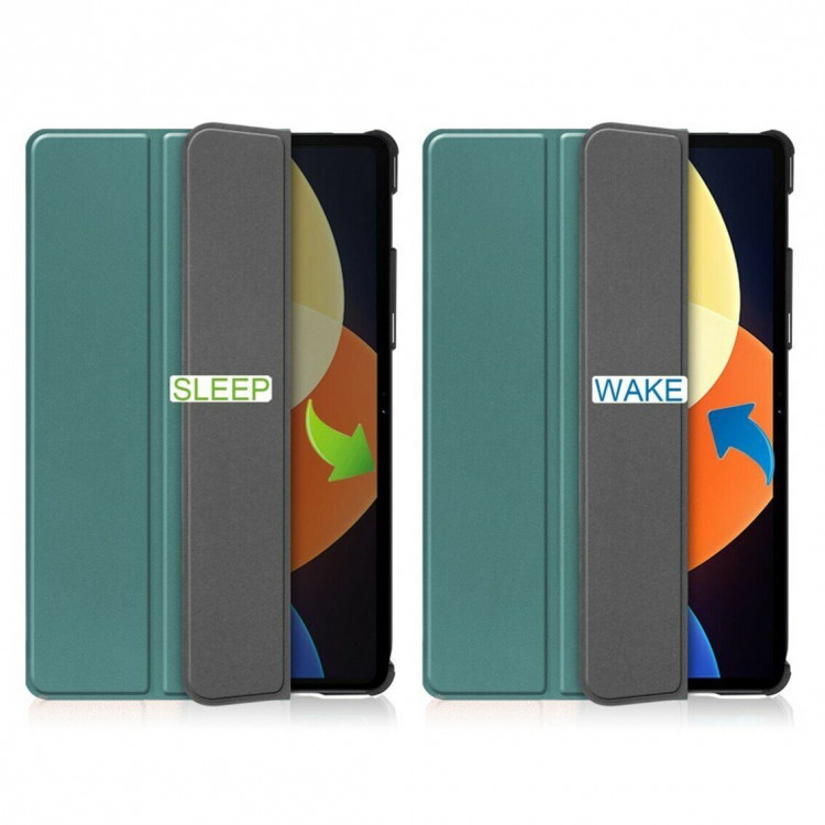 Планшетный чехол для Xiaomi Pad 5 Pro 12.4 дюйма (темно-зеленый)