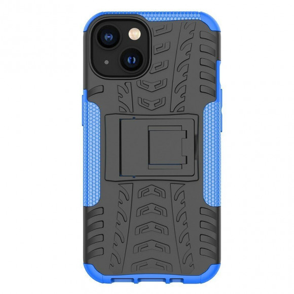 Чехол Hybrid Armor для iPhone 14 (черный + голубой) Чехол Hybrid Armor для iPhone 14 (черный + голубой)