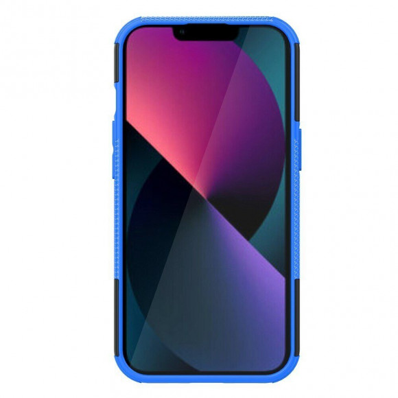 Чехол Hybrid Armor для iPhone 14 (черный + голубой) Чехол Hybrid Armor для iPhone 14 (черный + голубой)