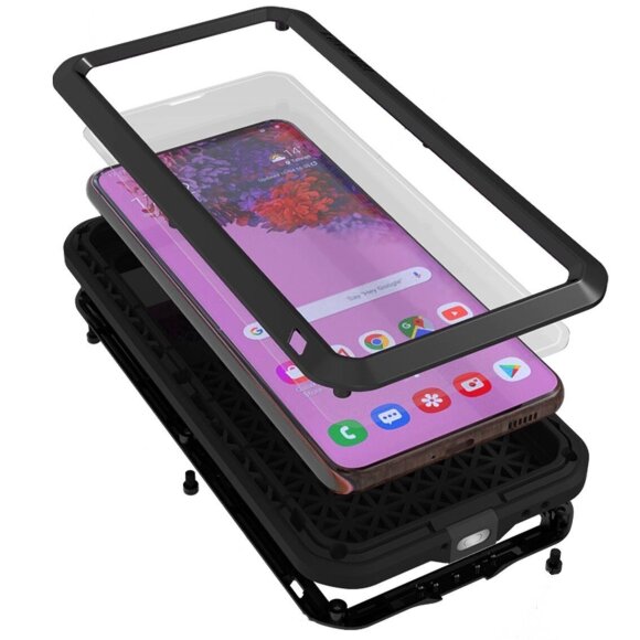 Гибридный чехол LOVE MEI для Samsung Galaxy S21 (серебряный)