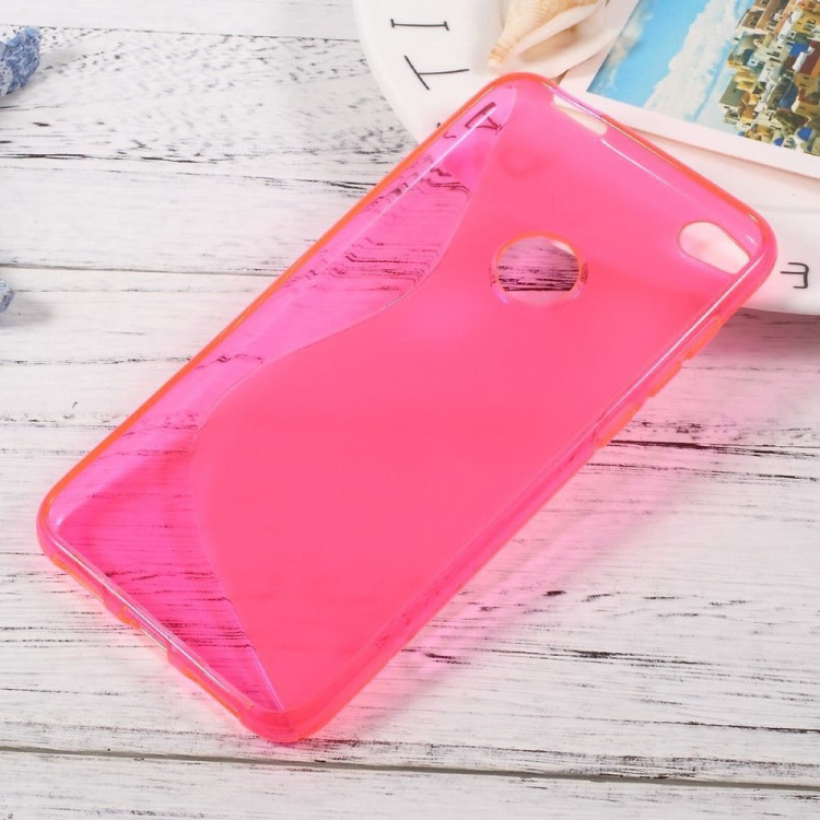 Нескользящая накладка чехол для Huawei Honor 8 lite (малиновый)