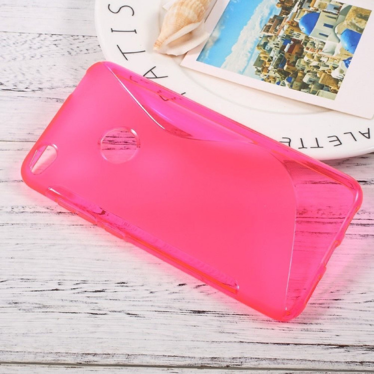 Нескользящая накладка чехол для Huawei Honor 8 lite (малиновый)