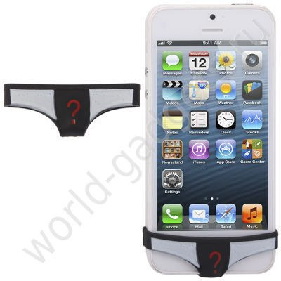 Стринги для iPhone 5 / 4 / 4s (Question black)