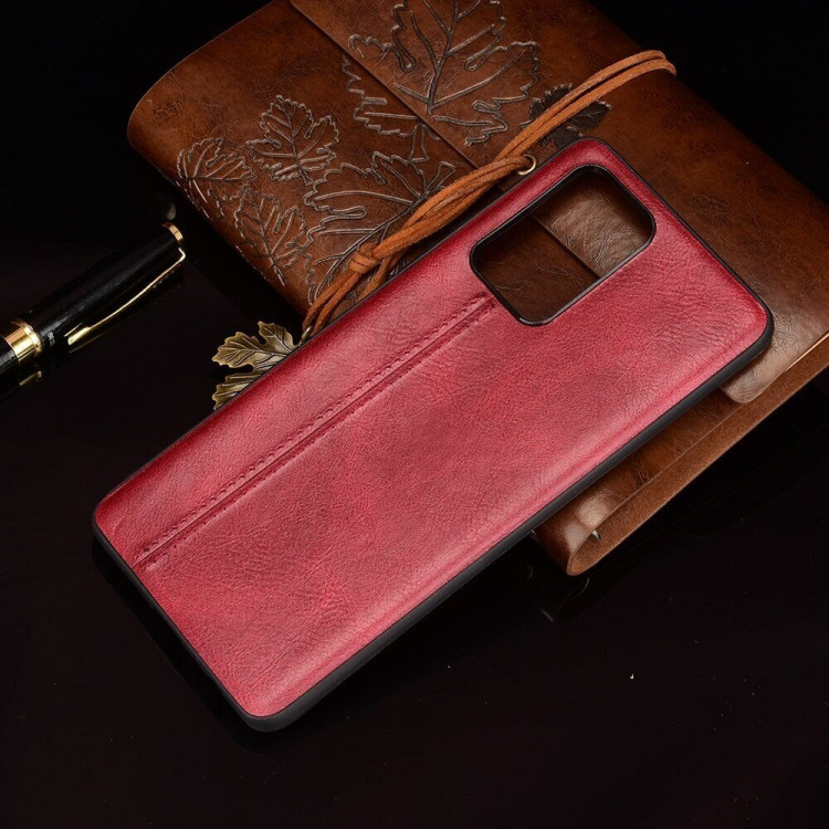 Чехол из экокожи для Infinix Note 10 Pro (красный)