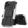 Чехол Hybrid Armor для iPhone 12 / iPhone 12 Pro (черный + белый)