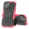 Чехол Hybrid Armor для iPhone 13 mini (черный + розовый)
