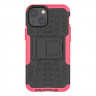 Чехол Hybrid Armor для iPhone 13 mini (черный + розовый)