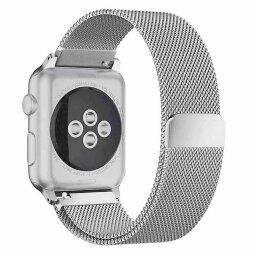 Миланский сетчатый браслет Luxury для Apple Watch 44 и 42мм (серебряный)