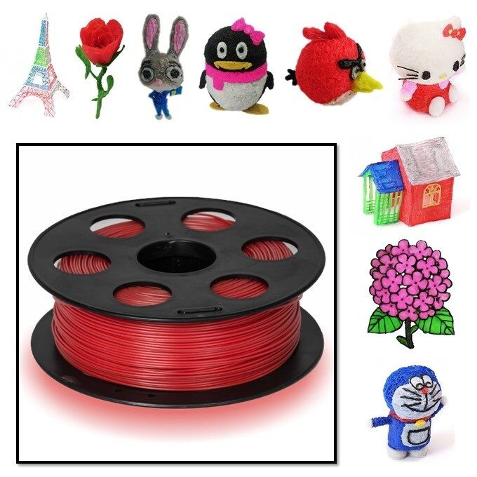 Нить ABS пластика для 3D ручек - 10 метров (Аленький цветочек)