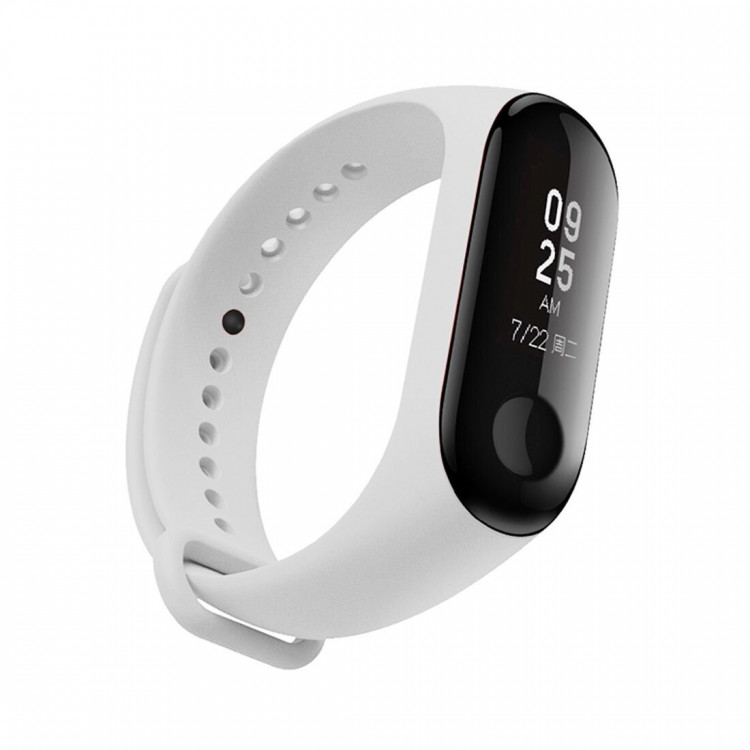 Ремешок для фитнес браслета Xiaomi Mi Band 3 / Mi Band 4 (белый)