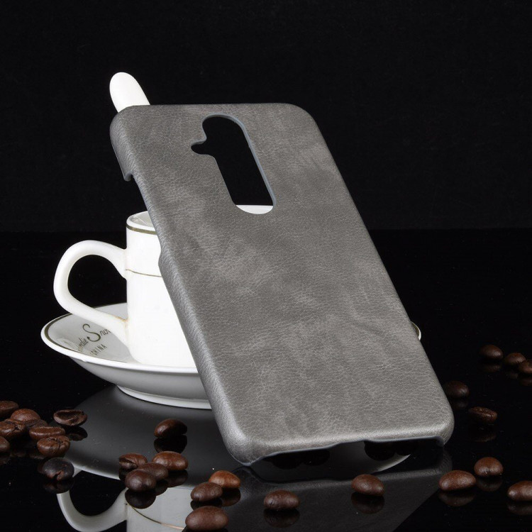 Кожаная накладка-чехол для Nokia X71 (серый)