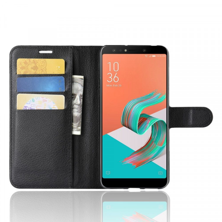 Чехол с визитницей для Asus ZenFone 5 Lite ZC600KL (черный)