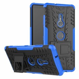 Чехол Hybrid Armor для Sony Xperia XZ3 (черный + голубой)