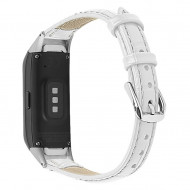 Кожаный ремешок Crocodile Design для Samsung Galaxy Fit E SM-R375 (белый)